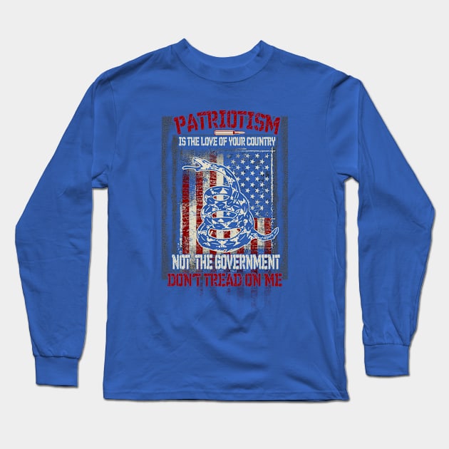 Don't Tread On Me Long Sleeve T-Shirt by veerkun